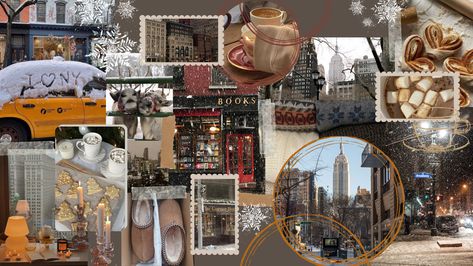 Winter Desktop Wallpaper Collage, Winter, Wallpaper, Collage, Aesthetic, Winter Desktop Wallpaper Collage Aesthetic, Vintage, New York, Cookies, Candles, Sweaters, Books, Hot Chocolate, Snowflakes Nyc Winter Wallpaper Laptop, Winter Macbook Wallpaper Hd, Christmas In New York Wallpaper Desktop, Winter Coquette Wallpaper Laptop, Winter Aesthetic Wallpaper Computer, Winter Wallpaper Collage Laptop, Christmas Mac Book Backgrounds, Pc Winter Wallpaper, New Years Desktop Wallpaper