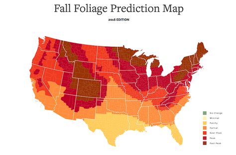 Nothing epitomizes the warm, fuzzy feeling of fall quite like the leaves changing color. This interactive map tells you when you can expect to see fall foliage in different parts of the U.S. Fall Foliage Map, Fall Foliage Road Trips, Monument Valley Utah, Leaves Changing Color, Leaf Peeping, Cherry Blossom Season, Fall Hiking, Scenic Byway, Fall Travel