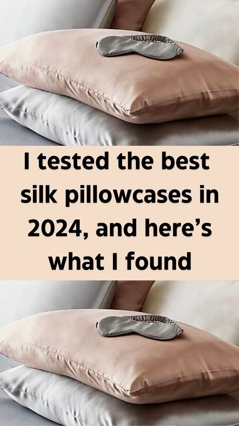 After months of testing, here's what happened to my hair and skin.

I tried sleeping on 2024’s “Best Silk Pillowcases” for a week, and was stunned by the results. I always thought that a pillowcase was an afterthought, but it turns out that there are some SERIOUS differences between them all! The material and quality makes a huge change.

After testing these for months, I realized that the best ones had impacted my hair health, acne flair-ups, and my allergies. Sleeping On Silk Pillowcase, Pillowcase Burrito Method, Best Silk Pillowcase, Silk Pillowcase Hair, Silk Pillowcases, Satin Pillow, Satin Pillowcase, Hairdo For Long Hair, Silk Pillowcase