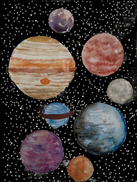 #astrology #astrology art #planets #watercolor #watercolor art #unicorn astrology#watercolor planets Planets Astrology, Planet Aesthetic, Module Design, Astronomy Art, Planets Art, Astrology Art, Cat Air, Galaxy Art, The Witcher