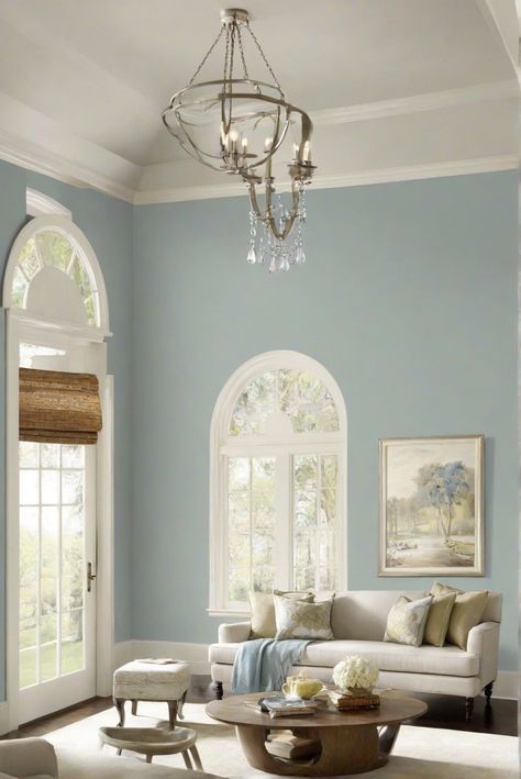 - misty wall paint
- living room decor 
- dream home
- paint color inspiration Misty Sw 6232, Sw Misty, Living Room 2024, Accent Wall Colors, The Undertones, Statement Furniture, Types Of Furniture, Paint Samples, A Living Room