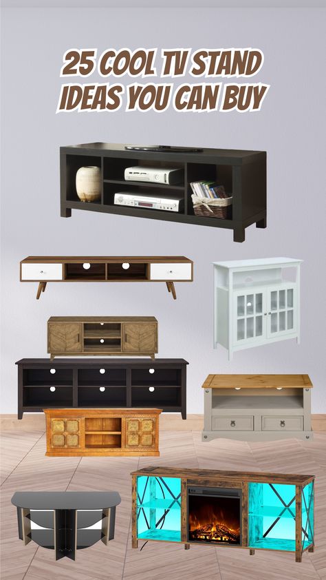 TV stands are excellent furniture additions to provide a welcoming living room atmosphere. If you are looking for a present for your friends, the following cool tv stand ideas may give you inspiration. They are perfect to decorate a modern living room. #tvstanddecor #tvstand #tvstandideas #tvstanddecorlivingroom #tvstandsideasforlivingroom #tvstanddecorideas #tvstandmakeoverdiy #tvstanddecorlivingroomfarmhouse #tvstanddiy #tvstandwithfireplace #tvstandmakeover Unusual Tv Stand Ideas, Tv Table Ideas Tv Stands, Unique Tv Stand Ideas, Tv Stands Ideas For Living Room, Cool Tv Stand, Tv Stand Makeover, Tv Stand Decor Living Room, Unique Tv Stands, Welcoming Living Room