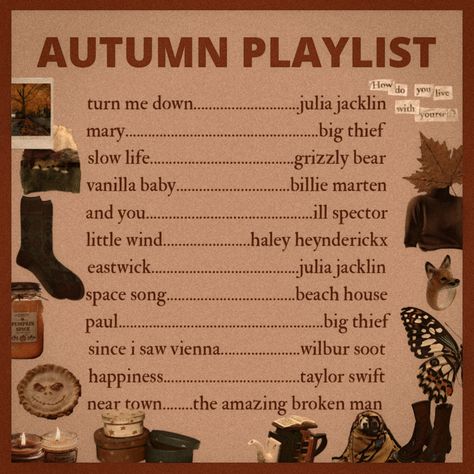 Jazz Fall Aesthetic, Autumn Songs, Autumn Playlist, Autumn Song, Fall Playlist, Fall Songs, Fall Boards, Playlist Ideas, Fall Mood Board