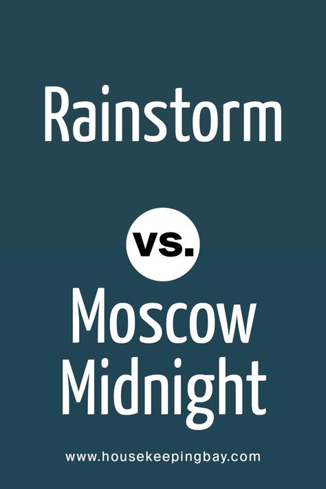 Rainstorm vs. Moscow Midnight by Sherwin Williams Moscow Midnight Sherwin Williams Bathroom, Midnight Moscow Sherwin Williams, Moscow Midnight Sherwin Williams Bedroom, Moscow Midnight Sherwin Williams, Sherwin Williams Moscow Midnight, Peacock Paint Colors, Warm Blue Paint Colors, Moscow Midnight, Peacock Blue Paint