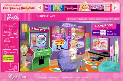 Barbie Website, Barbie Bedroom, Barbie Games, Nostalgia 2000s, 2010s Nostalgia, Baby Barbie, Barbie 2000, Barbie Shop, Childhood Memories 2000