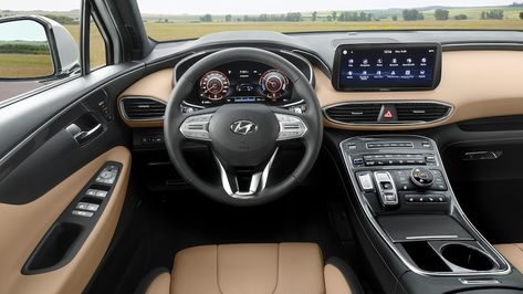 Hyundai Santa Fe Interior, Santa Fe Interiors, Subcompact Suv, Front End Design, Hyundai Santa Fe Sport, Automobile Companies, Hyundai Models, Hyundai Motor, New Hyundai