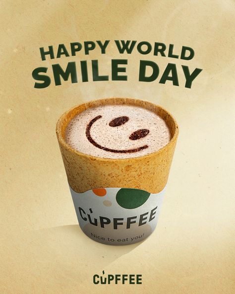 It's World Smile Day, and we've got the perfect recipe: a Cupffee cup filled with your favorite coffee.🧡 Coffee Together, Smile Day, World Smile Day, October 5, Perfect Food, Tag A Friend, You Smile, Make You Smile, Festival