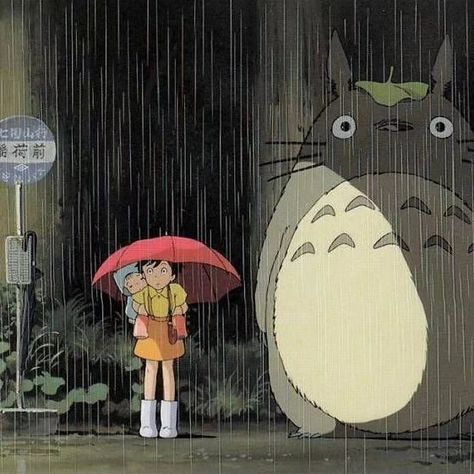 Hayao Miyazaki had been an inspiration ever since I first saw My Neighbor Totoro (1988). The haunting imagery of rain and of two kids without their parents standing in a bus stop while a strange creature Totoro walks into the scene is something I'll never forget. Shivers down my spine still. What Miyazaki did - what studio Ghibli did - was to introduce me to a world where I have learnt to feel a story before finding logic in it. To be felt even if less understood. And isn't this what many of... My Neighbor Totoro, Miyazaki, In The Rain, Cartoon Character, Studio Ghibli, The Rain