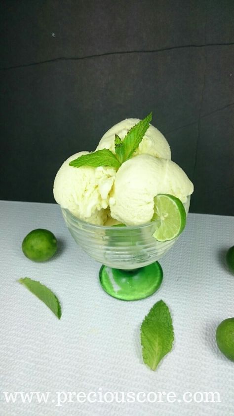 Lime Ice Cream Recipe, Key Lime Ice Cream, Date Night Food, Yogurt Mousse, Lime Ice Cream, Frozen Dessert Recipe, Mint Ice Cream, Ice Cream Ingredients, No Churn Ice Cream