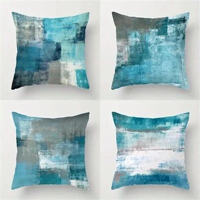 Welcome to SHEIN Turquoise Grey Living Room, Teal Grey Living Room, Navy Blue And Grey Living Room, Teal Bedroom Decor, Teal Throw Pillow, Teal Living Rooms, Teal Throw Pillows, Turquoise Cushions, Teal Bedroom