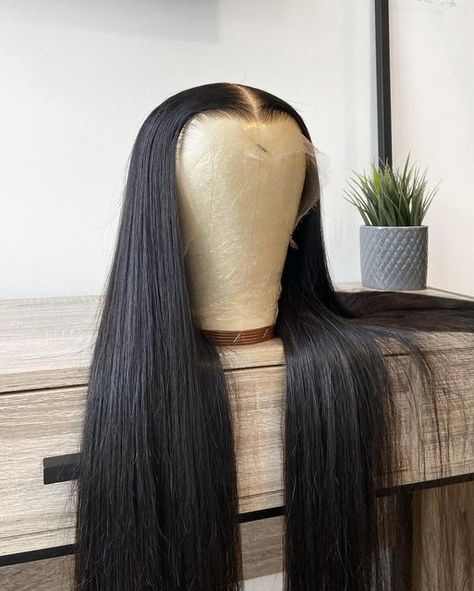 Jet Black Straight Wig, 30 Inch Black Wig, 30inch Frontal Wig, Wigs Business, 30 Inch Wig, Jet Black Wig, Wigs Ideas, Hd Lace Frontal Wigs, Black Hair Wigs