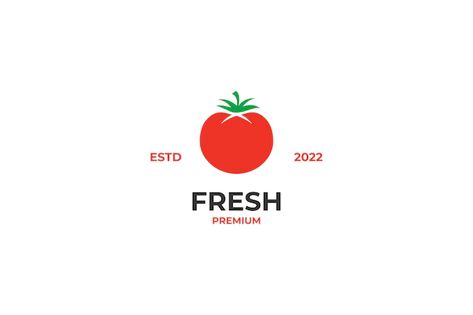 Tomato Logo, Tomato Vector, Strawberry Logo, Pizza Logo, Fresh Logo, Logo Icon Design, Logo Character, Logo Icon, Branding Agency