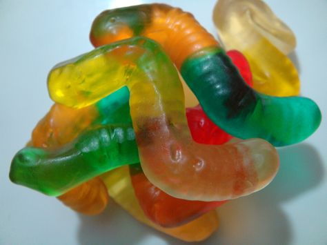 How to Make Gummy Worms -- Gummy Worms Recipe, Halloween Party Punch, Halloween Punch Recipes, Sour Gummy Worms, Gummies Recipe, Halloween Punch, Gummy Worms, Chewy Candy, Chocolate Sweets