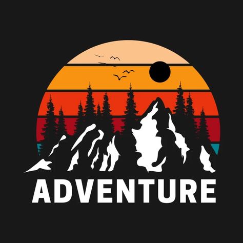 Adventure tshirt - Adventure - T-Shirt | TeePublic Explore Poster, Trendy Caps, Bike Drawing, Adventure Design, Adventure Explore, Simple Tshirt, The Wilderness, Life Is An Adventure, Us Images