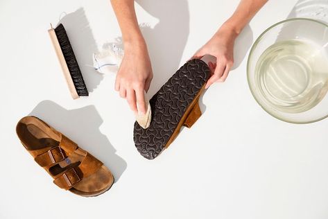 How to clean sandals | Shoe care| BIRKENSTOCK things to know Super Birki, Vegan Sandals, Two Strap Sandals, Clog Boots, Shoes Teen, Outdoor Sandals, Birkenstock Sandals, Birkenstock Shoes, Clogs Shoes