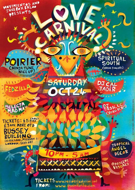 Love Carnival Posters on Behance Night In London, Modern Posters, Posters Uk, Brazil Carnival, Media Illustration, Carnival Posters, Caribbean Carnival, Creative Media, Rio Carnival