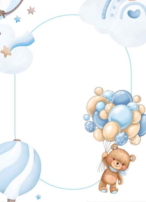 Teddy Background, Baby Boy Frame, Bear Background, Baby Boy Background, Baby Boy Invitations, Birthday Background Design, Baby Boy Decorations, Baby Blue Background, Baby Boy Birth Announcement