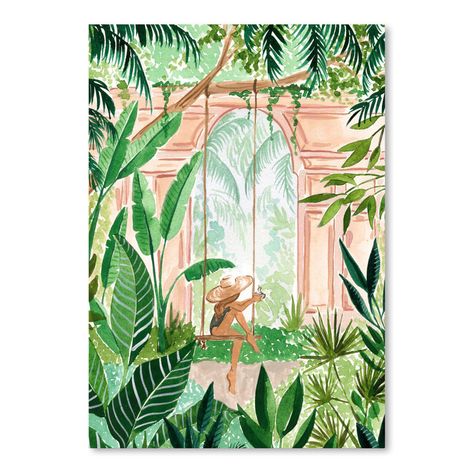 Sabina Fenn, Tropical Art Print, Living Room Art Prints, Tropical Wall Art, Art Tropical, Tropical Art, Beach Painting, Paintings Art Prints, Gouache Painting