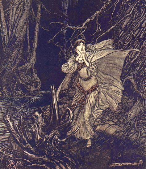 Into the Woods, 6: The Dark Forest - Fur Feather Tooth and Nail by Arthur Rackham Christina Rossetti, Haunted Forest, Fairy Stories, Arthur Rackham, Architecture Tattoo, Dark Forest, Funny Art, Golden Age, Art Blog