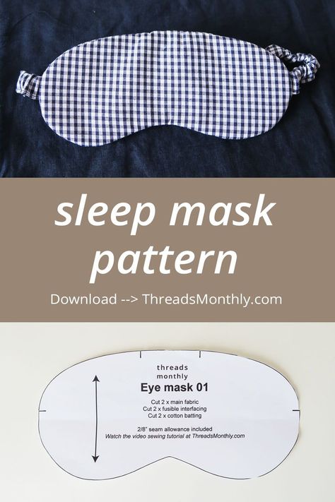 How To Sew An Eye Mask, Funny Eye Masks For Sleeping, Free Eye Mask Sewing Pattern, Kids Eye Mask Pattern, Eye Mask Pattern Free, Sleep Mask Pattern Free Printable, Diy Sleep Mask Pattern, Sleeping Mask Sewing Pattern, Sleep Eye Mask Pattern