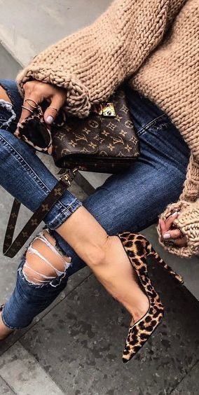 Leopard Print Heels, High Street Fashion, Foto Tips, 가을 패션, Looks Style, Street Chic, Mode Inspiration, Fall Winter Outfits, Street Styles