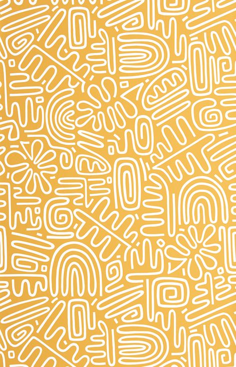 Motif Art Deco, Pattern Design Inspiration, Abstract Pattern Design, Soyut Sanat Tabloları, Yellow Wallpaper, Hand Illustration, Graphic Patterns, Surface Pattern Design, Surface Pattern