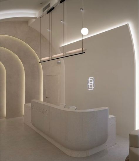 Dental Design Interior, Ruangan Studio, Dental Office Design Interiors, Spa Interior Design, Reception Desk Design, Retail Interior Design, Clinic Interior Design, Spa Interior, Showroom Interior Design