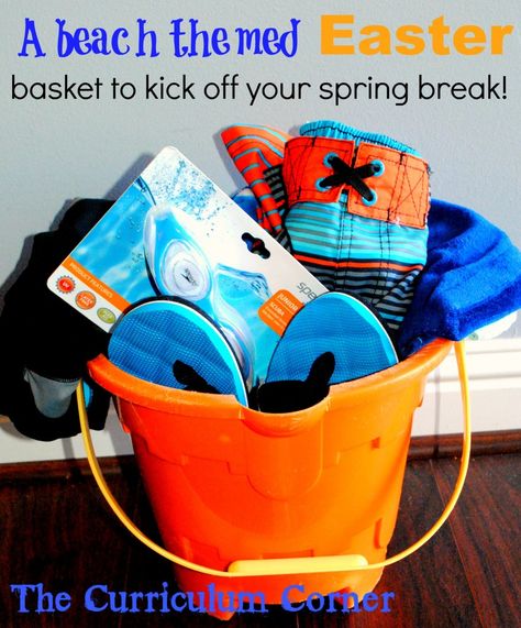 25 Great Easter Basket Ideas – Crazy Little Projects Beach Theme Easter Basket, Beach Easter Basket, Easter Basket Alternatives, Basket Themes, Simple Easter Baskets, Easter Basket Themes, Fun Easter Baskets, Creative Easter Baskets, Boys Easter Basket