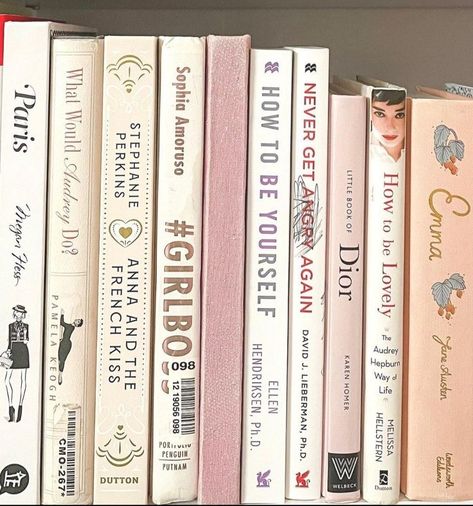 Sophia Amoruso, Emma Jane Austen, Megan Hess, Desain Quilling, Soft Pink Theme, Pink Vibes, A Silent Voice, Pink Themes, Book Shelf