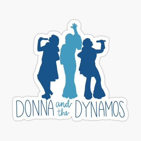 Mama Mia Stickers, Mamma Mia Drawing, Abba Drawing, Mamma Mia Art, Donna And The Dynamos, Donna Sheridan, The Dynamos, Vinyl Record Art Ideas, Preppy Stickers