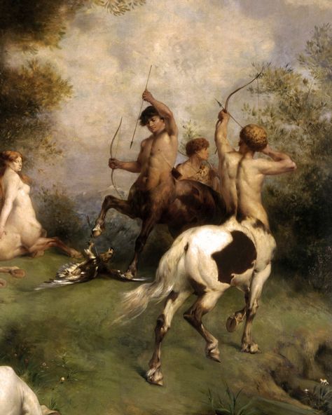 Summoning the spirit of Centaurs. Inspired by Eugene Fromentin’s 1868 artwork, our pieces capture the essence of these legendary beings embodying strength and wisdom. . . . #zephynelondon Mythology Art, Mythological Creatures, Classical Art, Narnia, Fantasy Creatures, Mythical Creatures, Art Sketches, Beautiful Art, Oil On Canvas