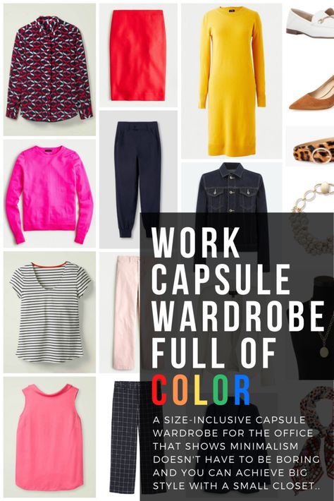 Resort Capsule Wardrobe, Colorful Capsule Wardrobe, Yellow Sweater Dress, Teacher Capsule Wardrobe, Plus Size Capsule Wardrobe, Create Capsule Wardrobe, Capsule Wardrobe 2022, Business Casual Dress Code, Work Capsule Wardrobe