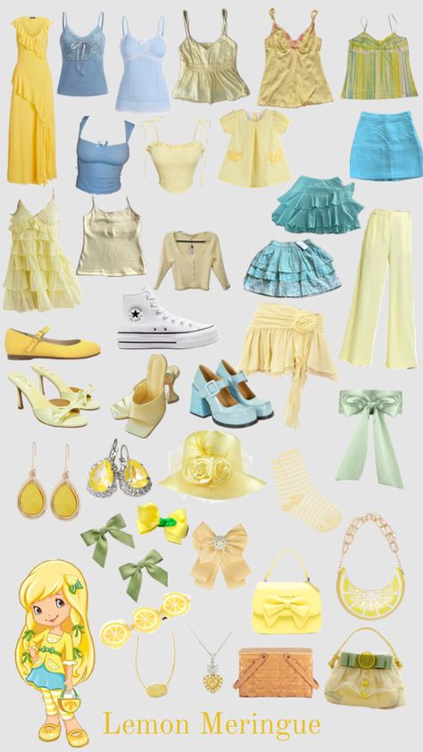 Lemon Meringue Costume, Lemon Meringue Strawberry Shortcake, Lemon Merengue, Strawberry Shortcake Outfits, Strawberry Shortcake Costume, Cute Halloween Costumes, Lemon Meringue, Strawberry Shortcake, Meringue