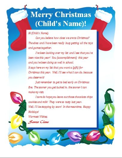 free printable letter from santa Free Santa Cam Letter, Free Letters From Santa Printable, Free Printable Letter To Santa Template, Letters To Santa Template, Free Printable Santa Letters, Free Letters From Santa, Christmas Letter Template, Letter Template Word, Santa Template