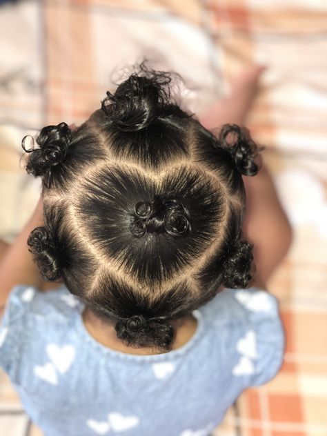 Short Curly Baby Hairstyles, Simple Black Toddler Hairstyles, Curly Hairstyles Babygirl, Hairstyles For Black Baby Girl Hair, Baby Girl Natural Hairstyles, Non Braided Hairstyles, Cute Hairstyles For Black Girls Kids, Toddler Heart Hairstyles Girl, Lil Girls Hairstyles Black