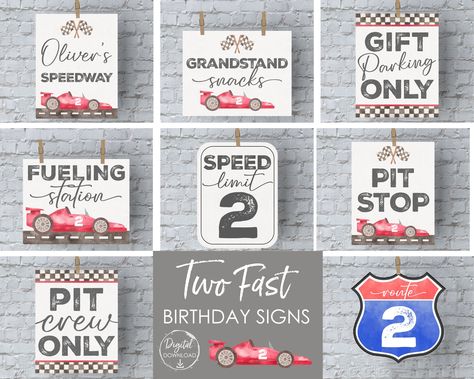 Two Fast Birthday Signs Two Fast Birthday Sign, Two Fast Birthday Welcome Sign, Two Fast Banner, Race Car Birthday Banner, F1 Birthday, Vintage Race Car Birthday Zazzle, Vintage Race Car Birthday, Two Fast Birthday, Hot Wheels Birthday