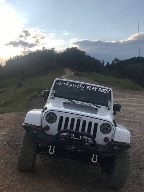 Lifted Gmc, Windshield Banner, Jeep Quotes, Jeep Baby, Jeep Stickers, White Jeep, Jeep Decals, Custom Jeep Wrangler, Jeep Wave