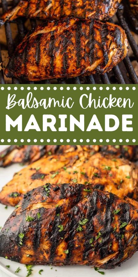 Balsamic Chicken Marinade Balsamic Chicken Marinade, Grilled Sides, Quick Chicken Marinade, Balsamic Chicken Marinades, Balsamic Chicken Breast, Healthy Chicken Marinade, Chicken Breast Marinade, Balsamic Chicken Recipes, Balsamic Marinade