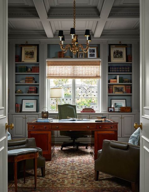 CDI – Southern Classic Classic Southern Home Decor, Classic Southern Home, Home Study Design, Dallas Interior Design, Work Office Decor, Small Home Offices, Home Library Design, Guest Room Office, Home Libraries