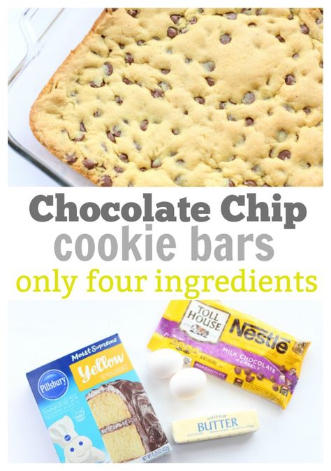 Chocolate Chip Pan Cookies, Cake Mix Chocolate Chip Cookies, Cake Mix Bars, Cake Mix Cookie Bars, Cake Box Cookies, Chocolate Cake Mix Cookies, Cookie Bars Easy, Mix Chocolate, Chocolate Chip Bars