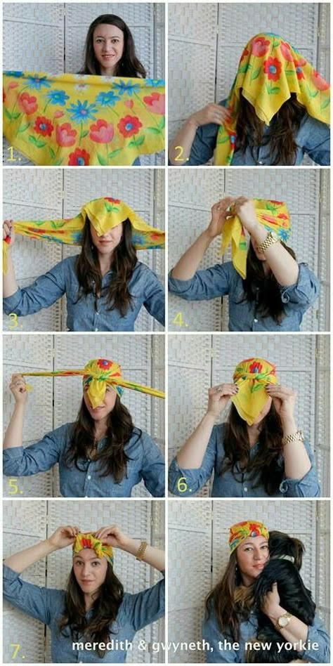 Tie A Turban, Head Scarfs, Hair Wrap Scarf, Hair Scarf Styles, Head Scarf Styles, Bandana Hairstyles, Hair Wraps, How To Wear Scarves, 인물 사진