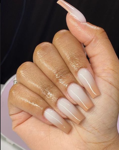 Acrylic Nails Nude, Brown Acrylic Nails, Gel Toe Nails, Subtle Nails, Fancy Nails Designs, Ombre Acrylic Nails, Girly Acrylic Nails, Her Nails, Work Nails