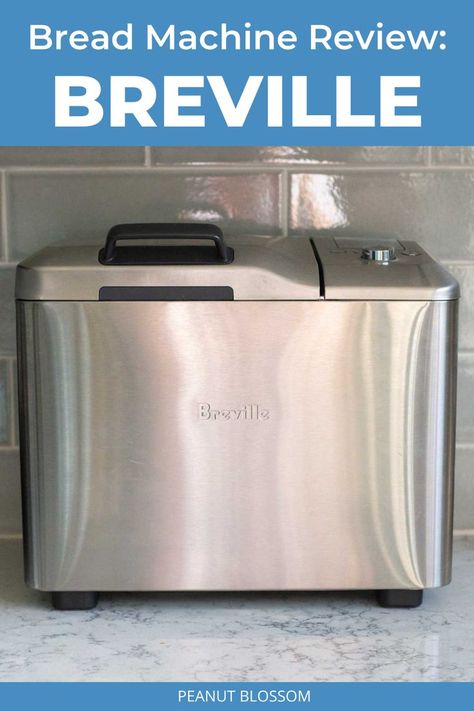 A Breville bread maker sits on a kitchen counter. The captions says: "Bread Machine Review: Breville" Bread Machines Best, Breville Bread Machine Recipes, Breville Bread Maker Recipes, Bread Machine Reviews, Easy Dinner Side Dishes, Easy Bread Machine Recipes, Best Bread Machine, Peanut Blossoms, Homemade Baked Bread