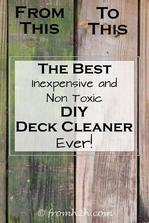 Diy Deck Cleaner, Non Toxic Diy, Clean Siding, Deck Cleaner, Deck Cleaning, Oxygen Bleach, House To Home, Eco Friendly Diy, Cleaner Recipes