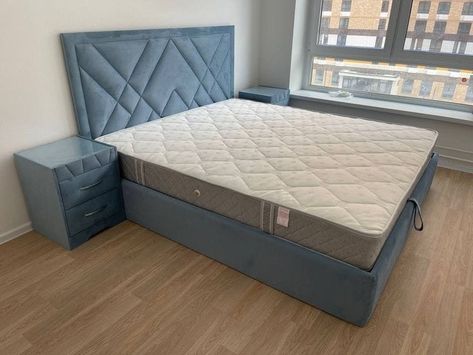 Cot Design, Bed Back Design, Box Bed Design, Bed Headboard Design, Blue Bedroom Decor, Headboard Design, Modern Bedroom Interior, Bed Design Modern, Simple Bed