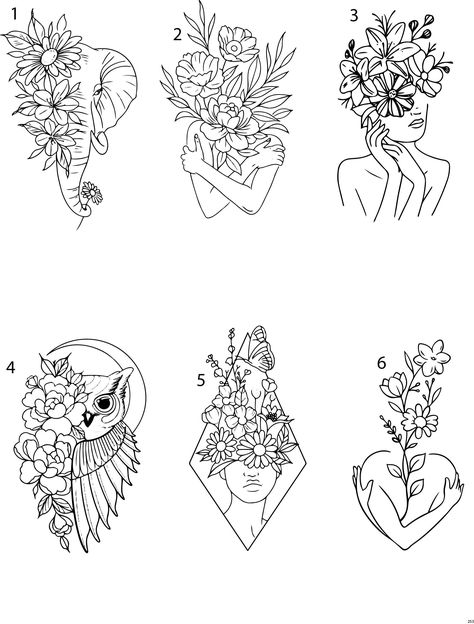 Girly Tattoo Stencils, Cute Tattoo Stencils, Self Love Flower, Self Care Tattoo, Envelope Stencil, Disney Sleeve Tattoos, Earthy Tattoos, Disney Sleeve, Body Silhouette