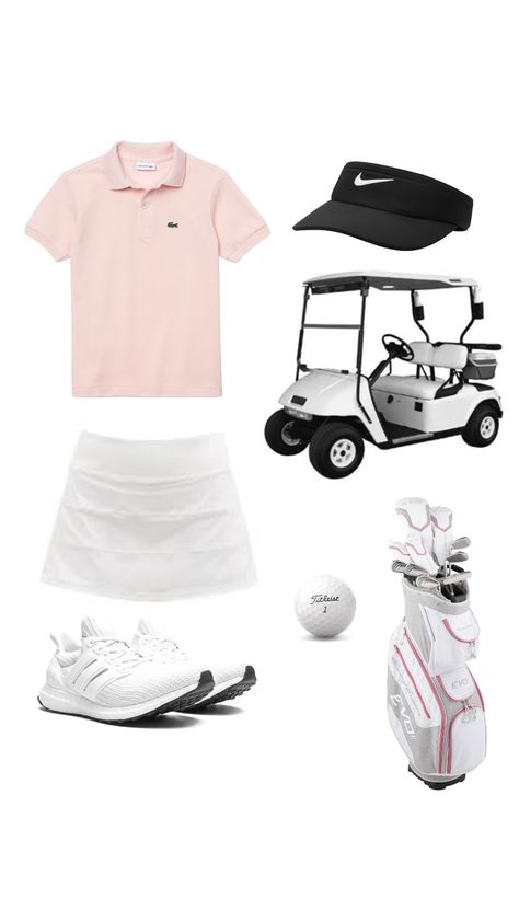 Lululemon Skirt Outfit Ideas, Nike Visor, Cute Golf Outfit, Cute Sporty Outfits, Adidas Outfit Shoes, Golf Attire Women, Golf Inspiration, Sporty Outfit, Lululemon Skirt