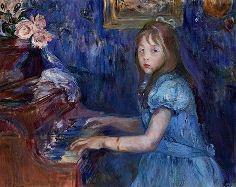 Lucie Leon At The Piano-Berthe Morisot (1841 – 1895, French) Morisot Berthe, French Impressionist Painters, Berthe Morisot, Mary Cassatt, Seattle Art, Edouard Manet, Camille Pissarro, Edgar Degas, Pierre Auguste Renoir