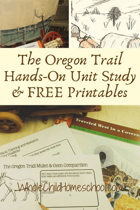 Pioneer Unit Study, Homeschool Novel Study, Oregon Trail Wagon Project, Camping Unit Study, November Unit Studies, Best Homeschool Unit Studies, 3rd Grade History Homeschool, Free Homeschool Unit Studies, Free Unit Studies