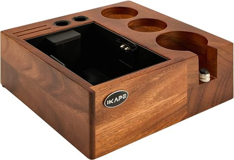 Amazon.com: IKAPE V2 Espresso Knock Box, 54MM Espresso Coffee Organizer Box Fit for Storage 51 to 54MM Espresso Tamper, Distributor, Portafilter & Puck Screen Accessories, Natural Walnut Station Base (8 IN One): Home & Kitchen Espresso Coffee Bar, Coffee Organizer, Coffee Knock Box, Coffee Organization, Espresso Tamper, Commercial Espresso Machine, Accessory Organizer, Home Must Haves, Coffee Tamper